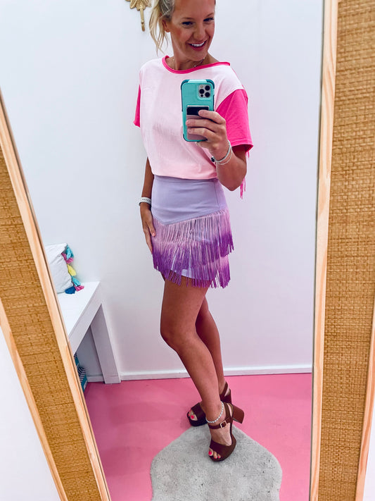 Purple Ombré Mini Skirt